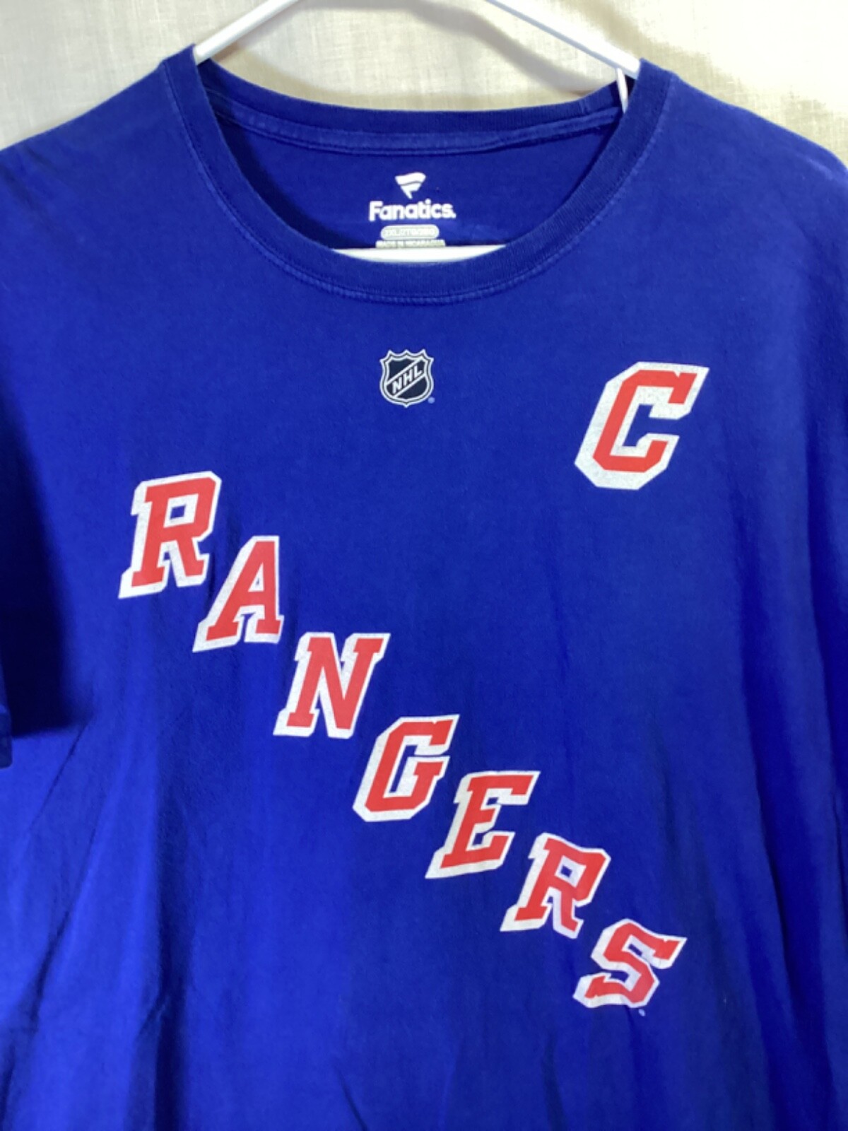 New York Rangers #8 Troubadour (Fanatics) Blue 2XL Cotton NHL Licensed T Shirt
