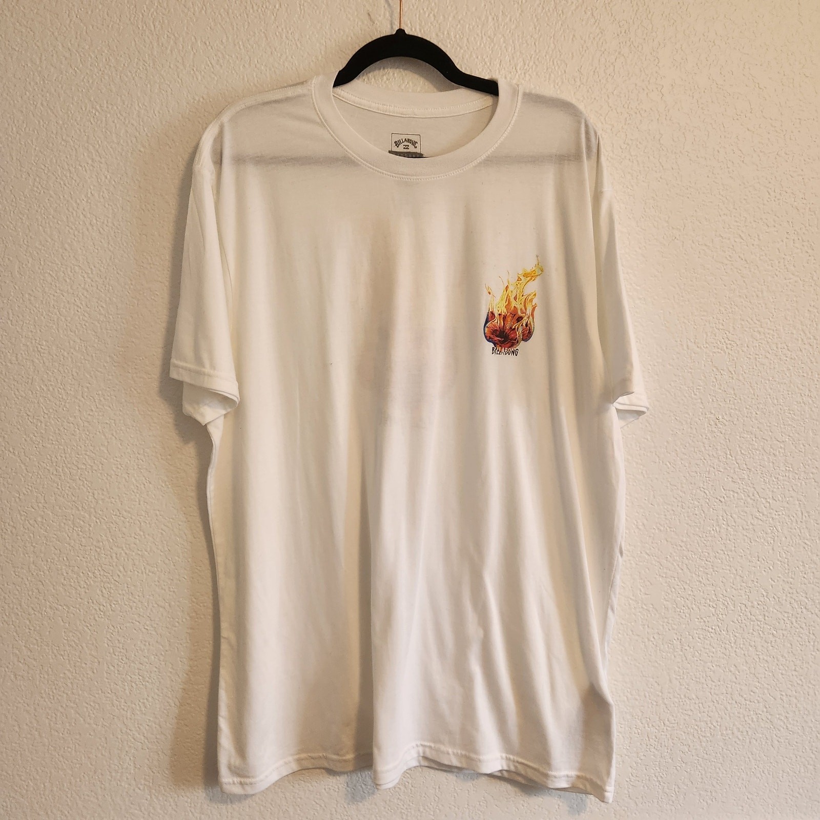 Billabong Men’s Size XXL White Fire Flower T-shirt New