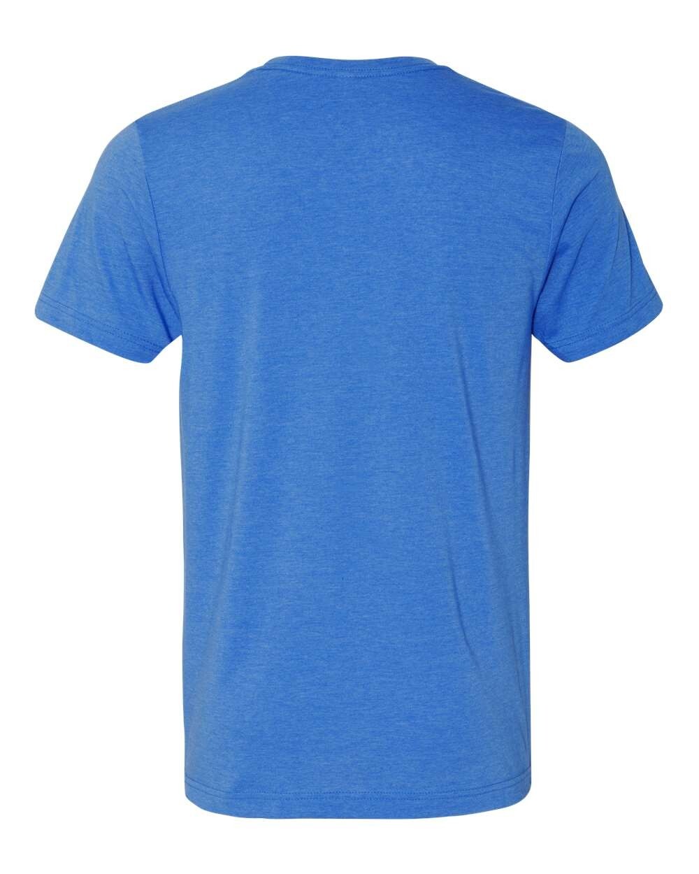 Bella + Canvas 3001CVC Medium Heather True Royal CVC Jersey Unisex Blue Tshirt