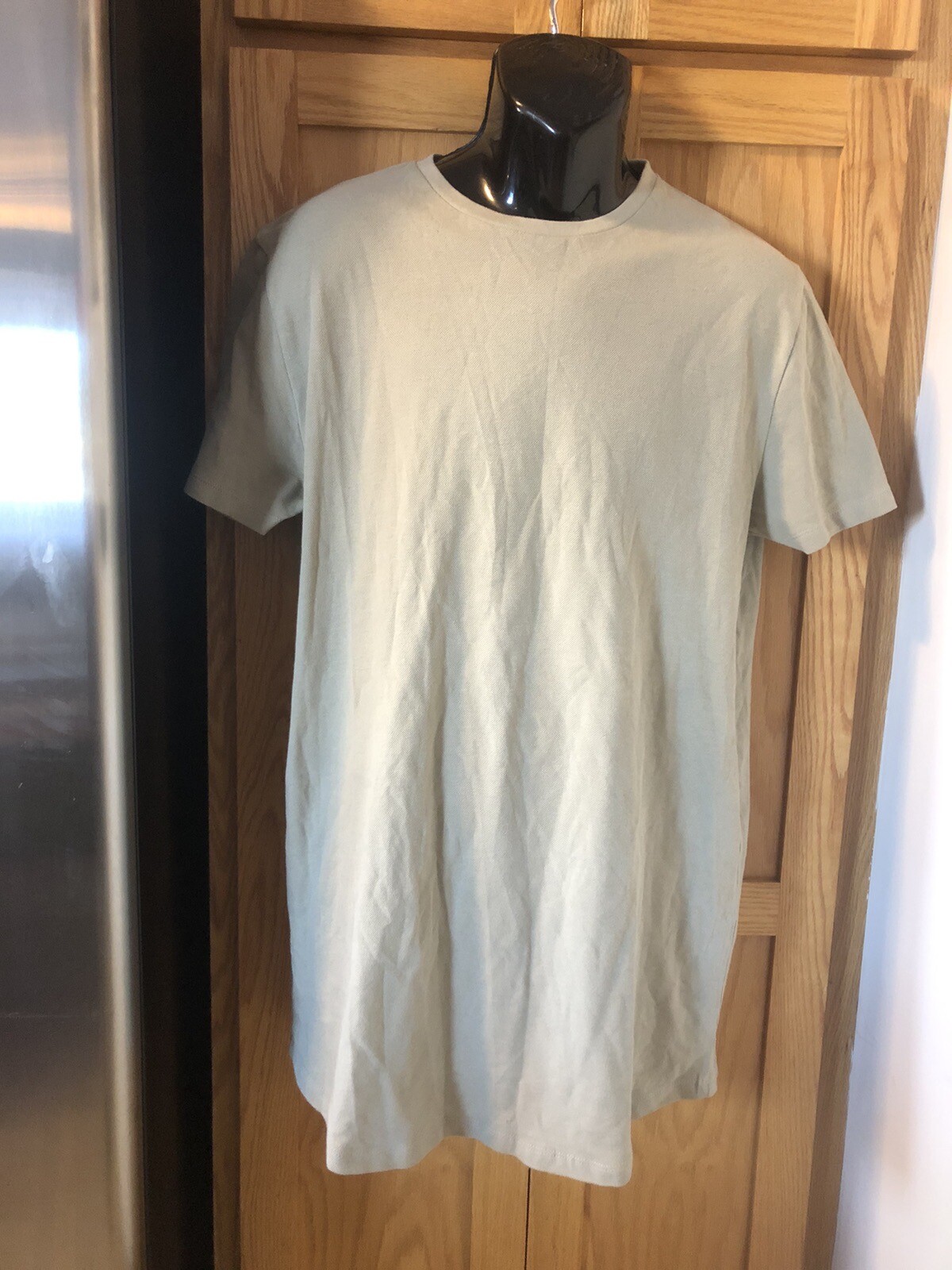 ASOS Short Sleeve Longer Length T-Shirt Beige Men’s Size Medium