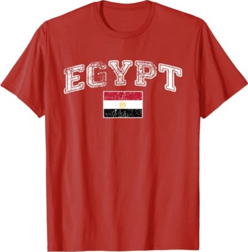Egypt Flag Vintage Men Women T-Shirt