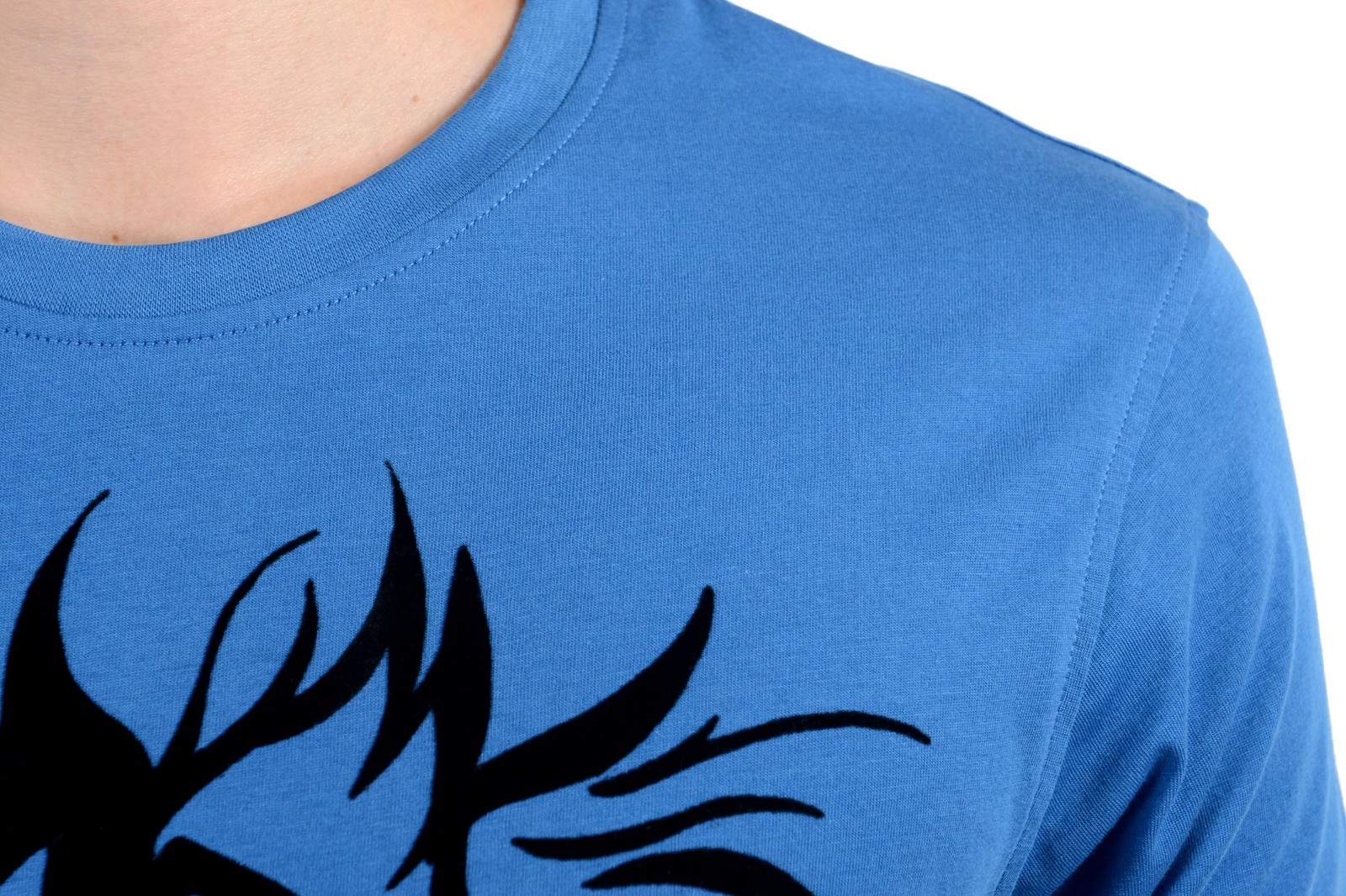 Roberto Cavalli Men’s Blue Embellished Lion Crewneck T-Shirt US 2XL IT 56