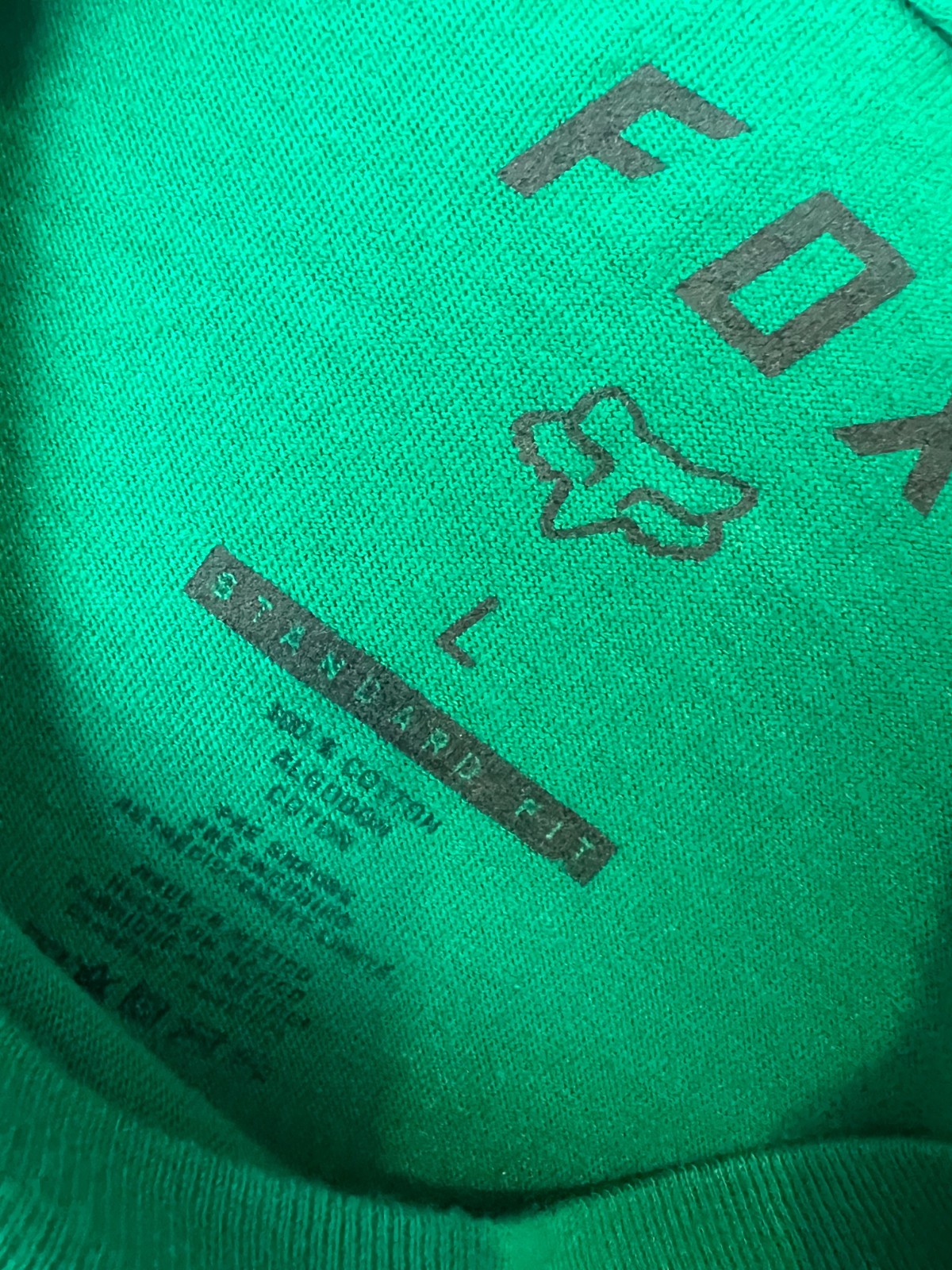 Fox Racing Tee Shirt size Large Mens Graphic T-Shirt Moto Motorcross Biker green