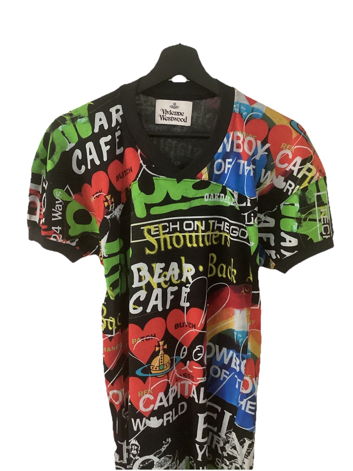 Vivienne Westwood T-Shirt, UK M, Black Football T-Shirt, UK Size M, BNWT