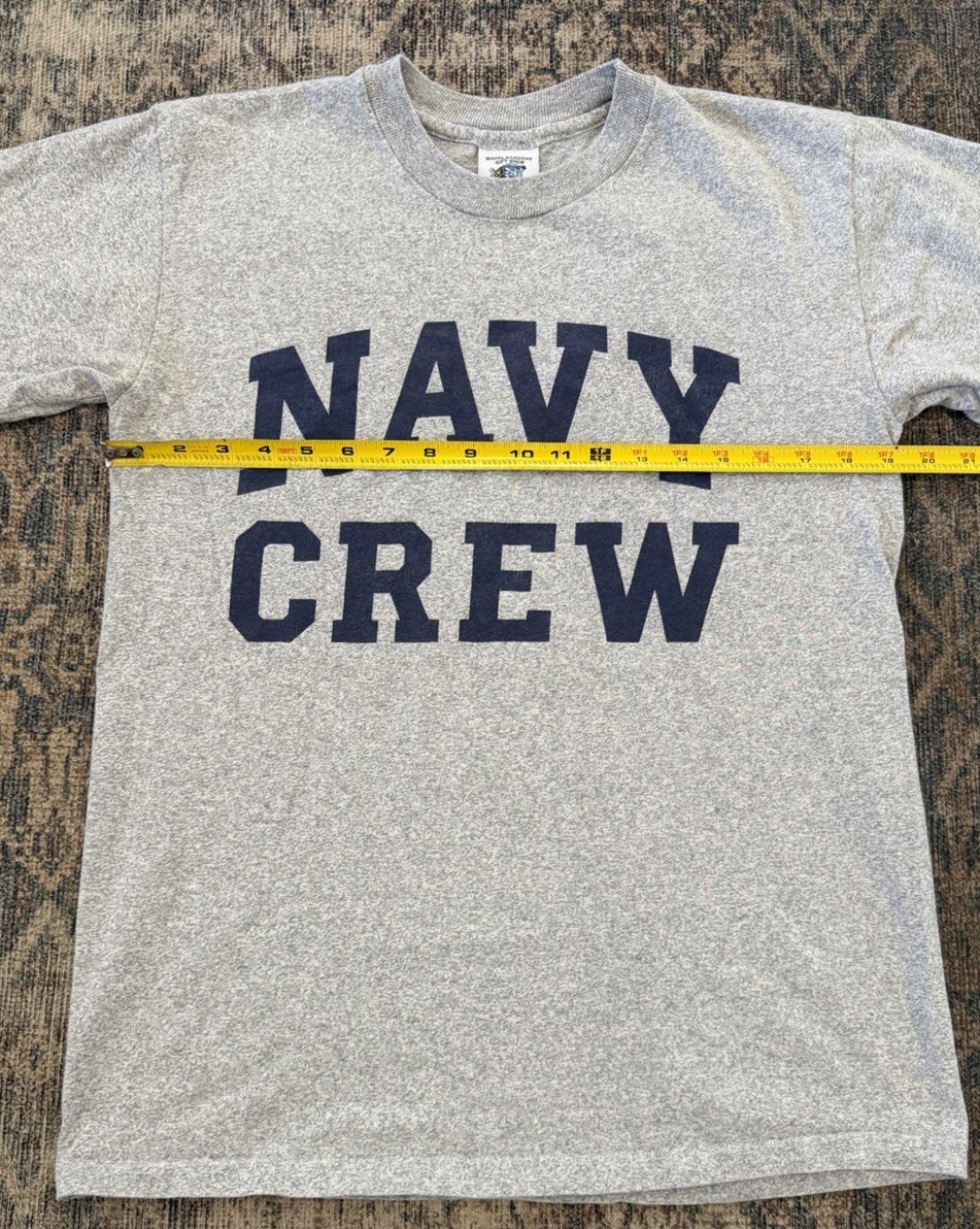 VTG 80s 90s US Navy Naval Academy Crew Rowing Team T Shirt SZ M Single Stitch
