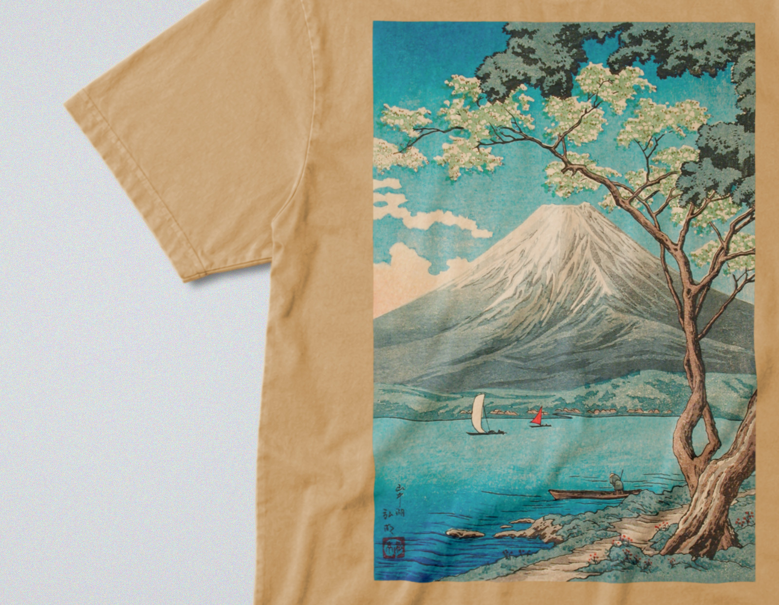 100% Cotton Tee – Regular Fit – Unisex – Japan’s iconic Mt Fuji Landscape