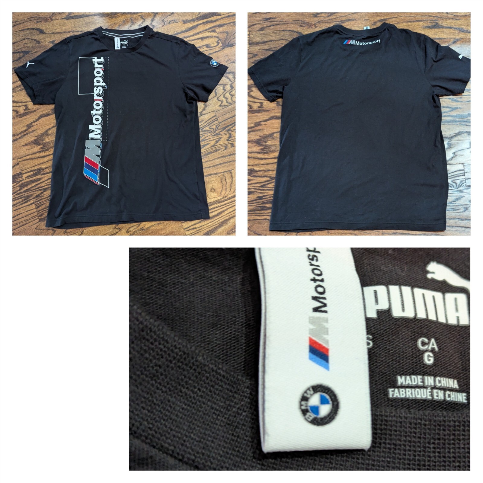 Puma BMW Motorsport Black SHIRT (Large) 21×28.5 Racing