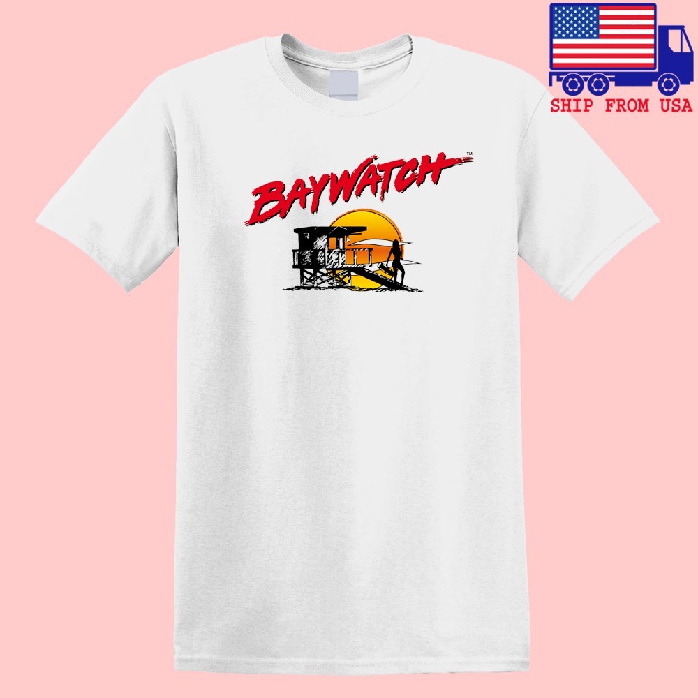 Baywatch Retro Tv Show Men’s White Size S-5XL