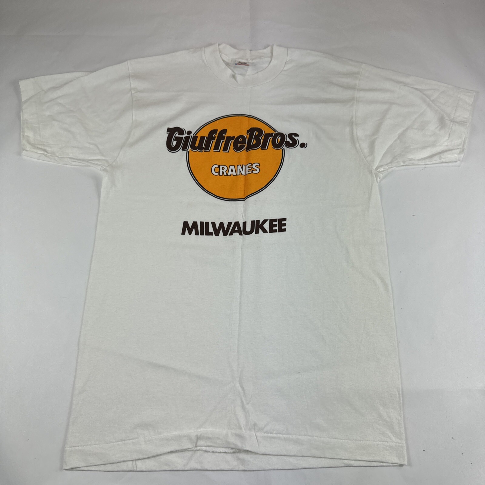 Fruit of the Loom Shirt Single Stitch Leg Giuffre Cranes Milwaukee Wisconsin Y2K