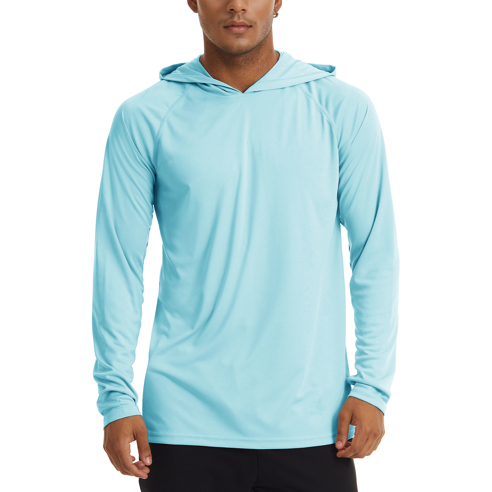Men’s UPF 50+ Hoodies Casual Long Sleeve Outdoor Hiking Fishing Sun Block Shirts