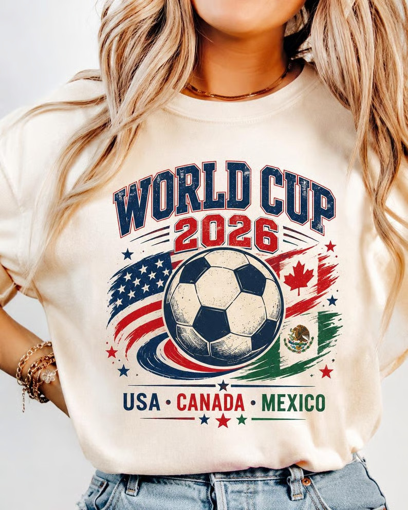 World Cup 2026 Shirt, USA Canada Mexico Soccer Fan Tee