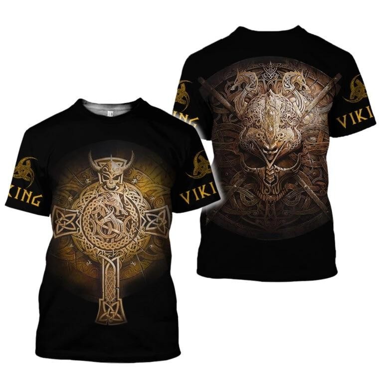 Personalized Name Valhalla Cross Viking All Over Printed Shirt 3D TShirt S-5XL