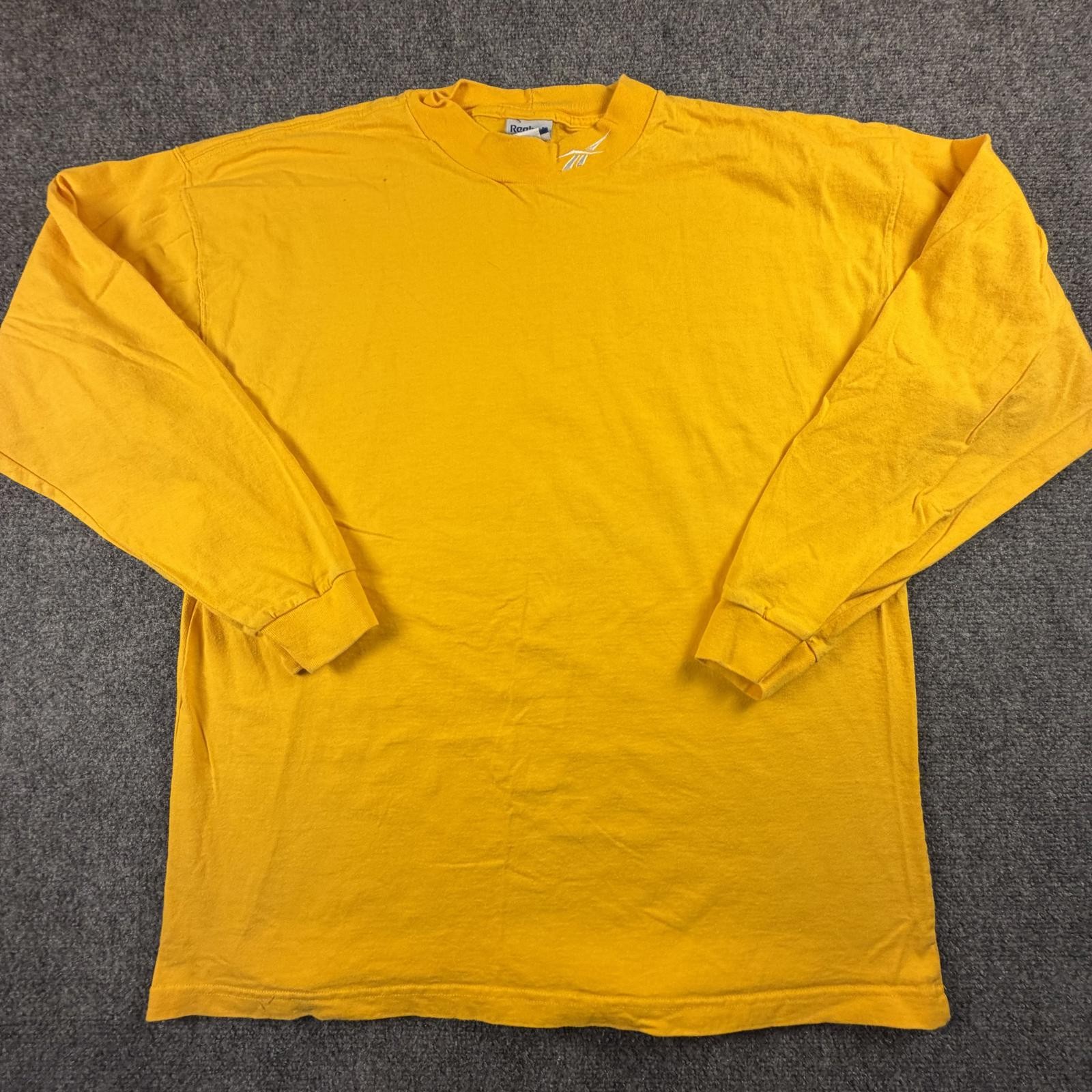 Reebok Men’s Long Sleeve Activewear Shirt Yellow Size Large #1007