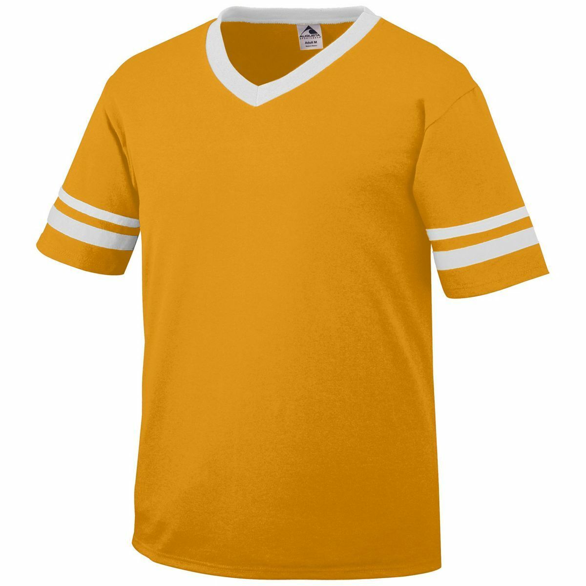Augusta Sportswear 360 Mens V-Neck Baseball Jersey Tee Striped Sleeves T-Shirt