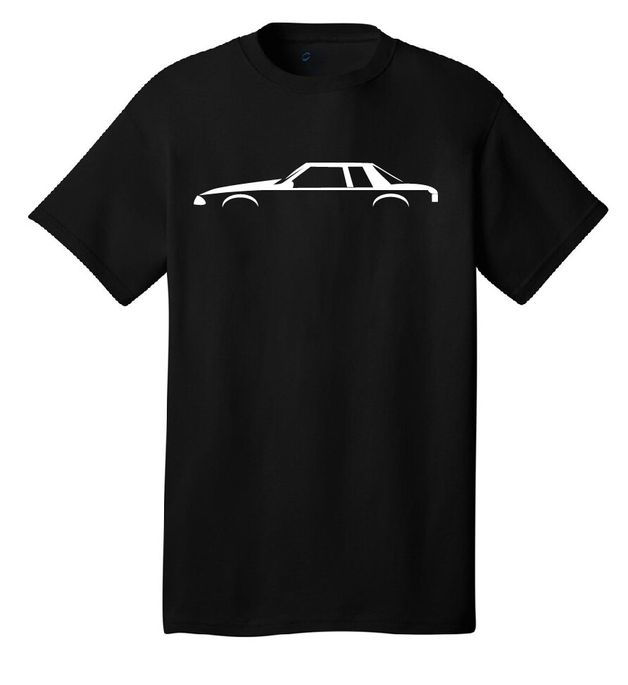 Notchback Mustang Foxbody Silhouette t-shirt Muscle Cars Racing Fastback 302