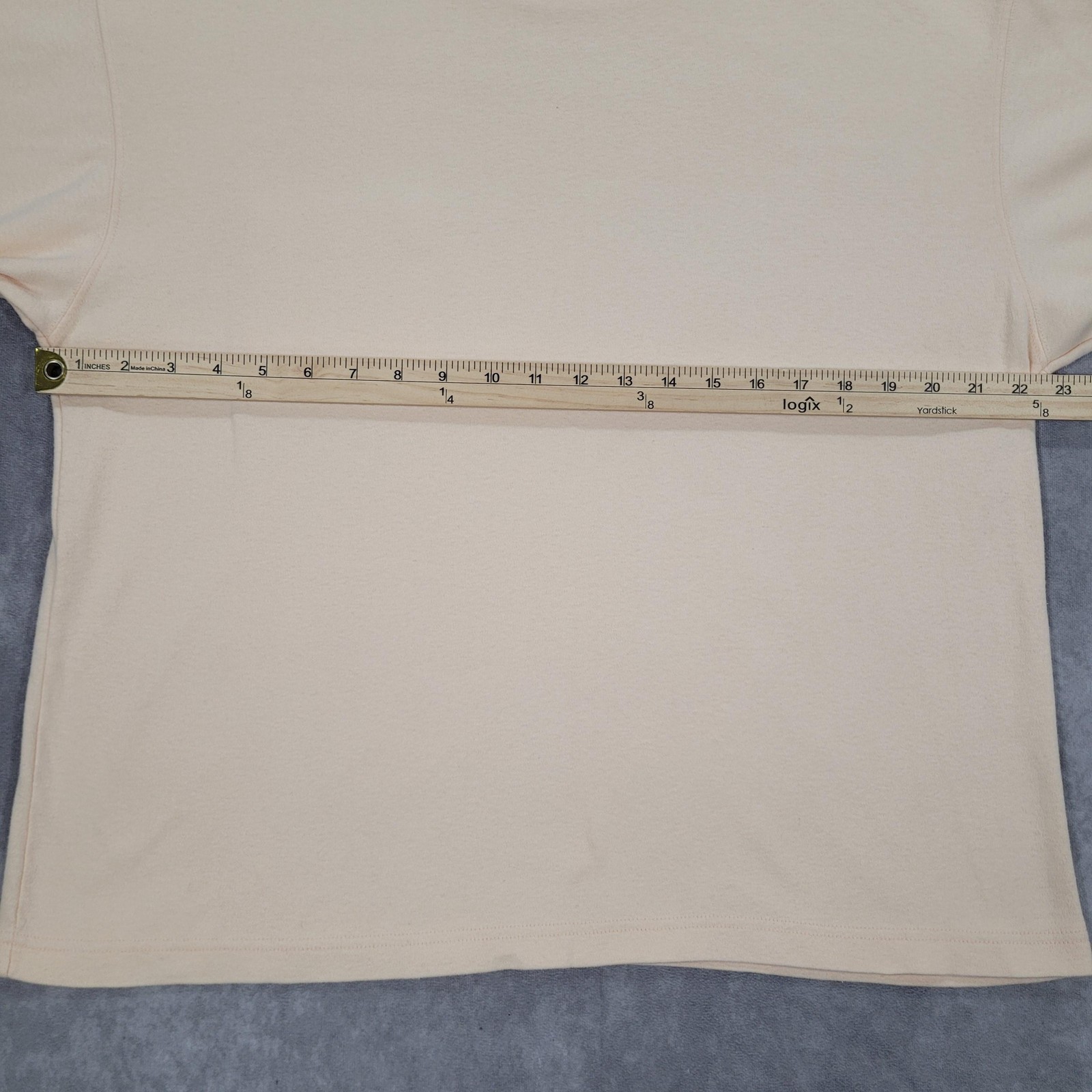 Vintage Eddie Bauer Shirt Mens Large Beige Made USA Pocket Basic Boxy Minimalist
