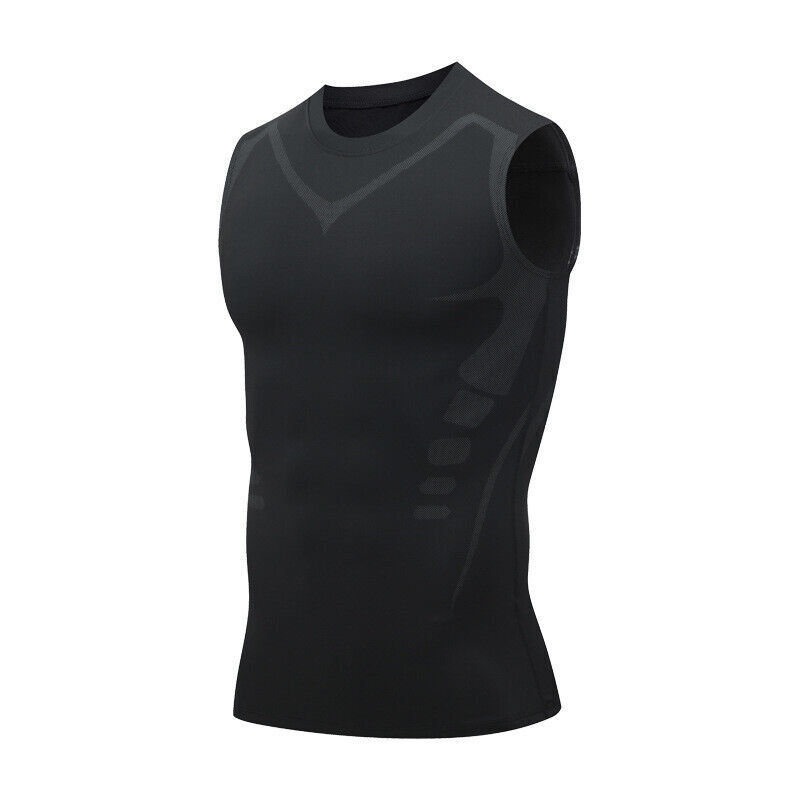 Men’s New Vitaboost Compression Shirt Version Ionic Shaping Sleeveless Vest