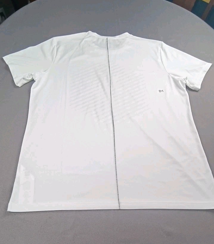 Asics White T Shirt Men Size XL SD Graphic SS Top Running Casual Reflective D1