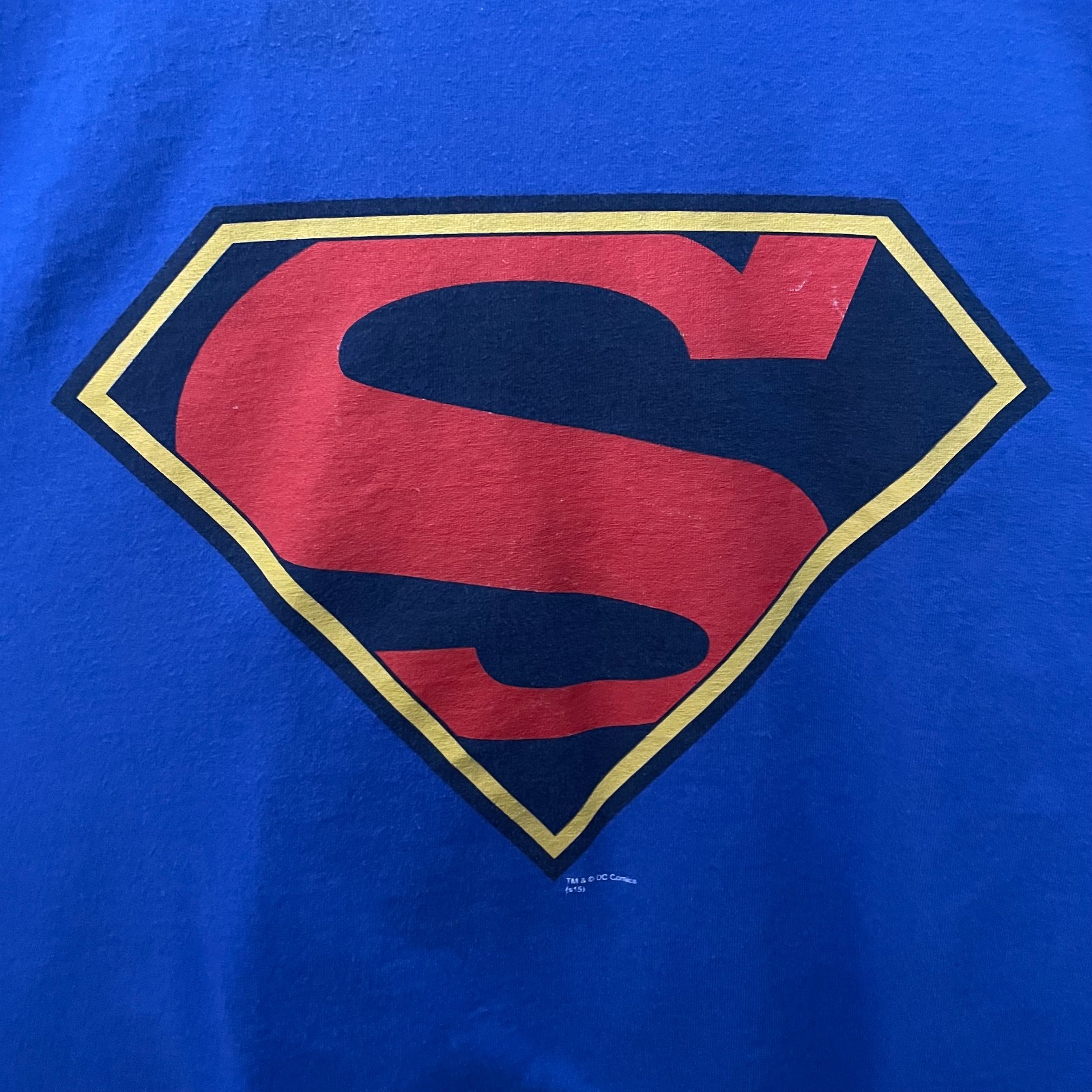 DC Comics Superman Golden Age Logo Blue Graphitti Designs T Shirt 3XL