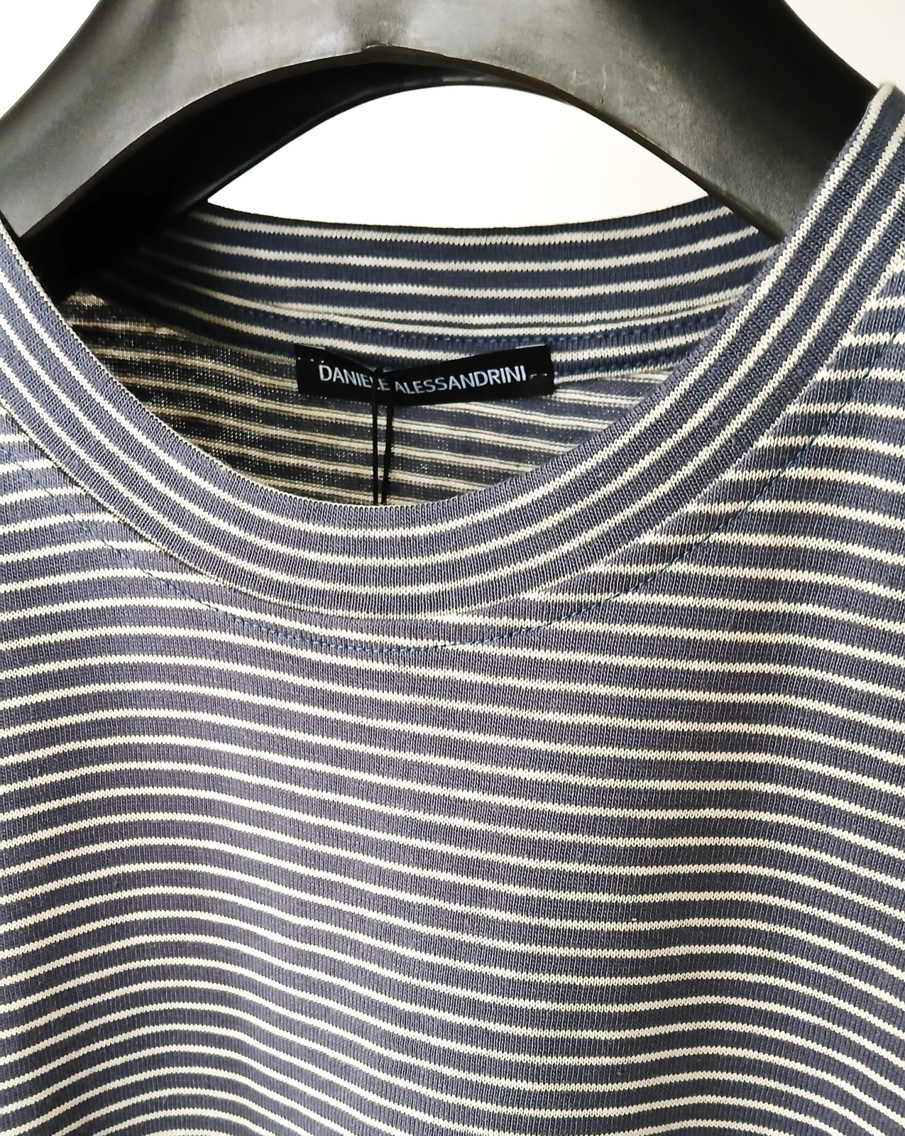 Striped sleeve t-shirt c. DANIELE ALESSANDRINI men DUTC0022 JCO0483 blue