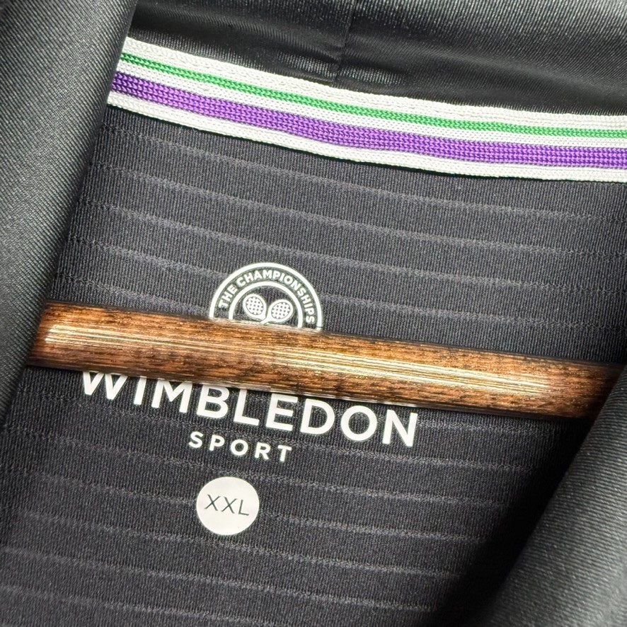 Wimbledon Championship Hoodie Men’s 2XL black Lightweight Shirt Tennis Stretch