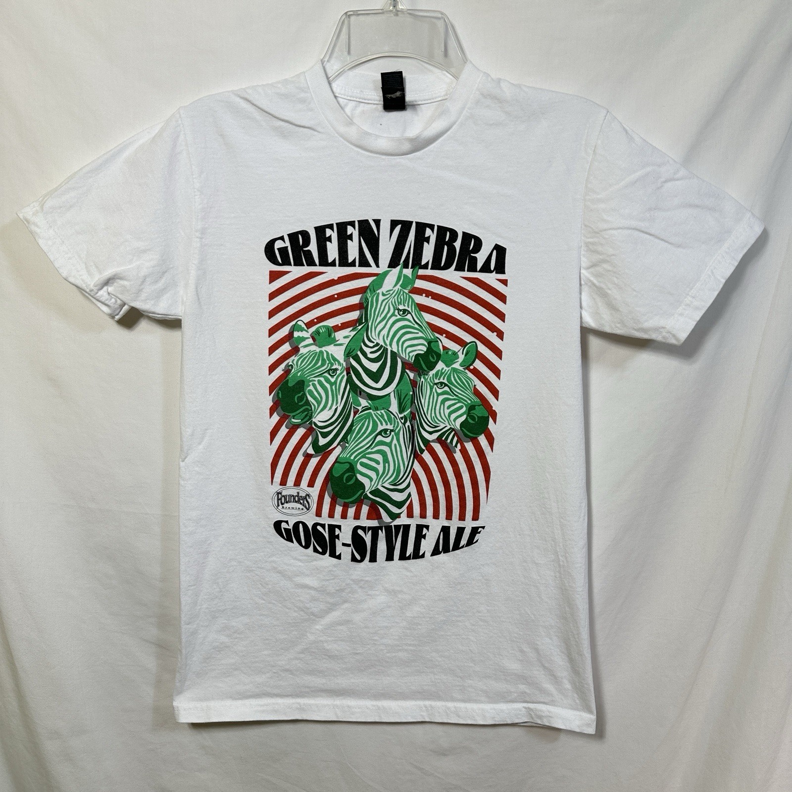 Green Zebra Gose-Style Ale Founders Brewing Co. Small Brewery T-Shirt Beer Tee S
