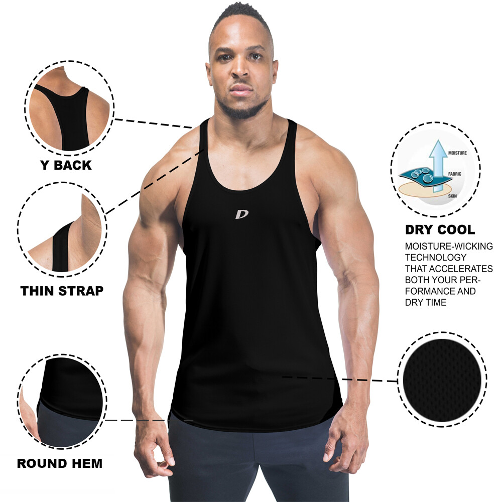 Lot Mens Bodybuilding Vest Gym Stringer Vest Racerback Muscle Fitness Singlet Uk