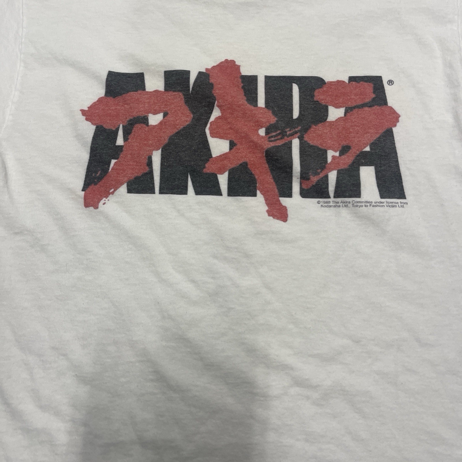 AKIRA 1988 vintage T-shirt Fashion Victim White Anime M RARE VARIATION