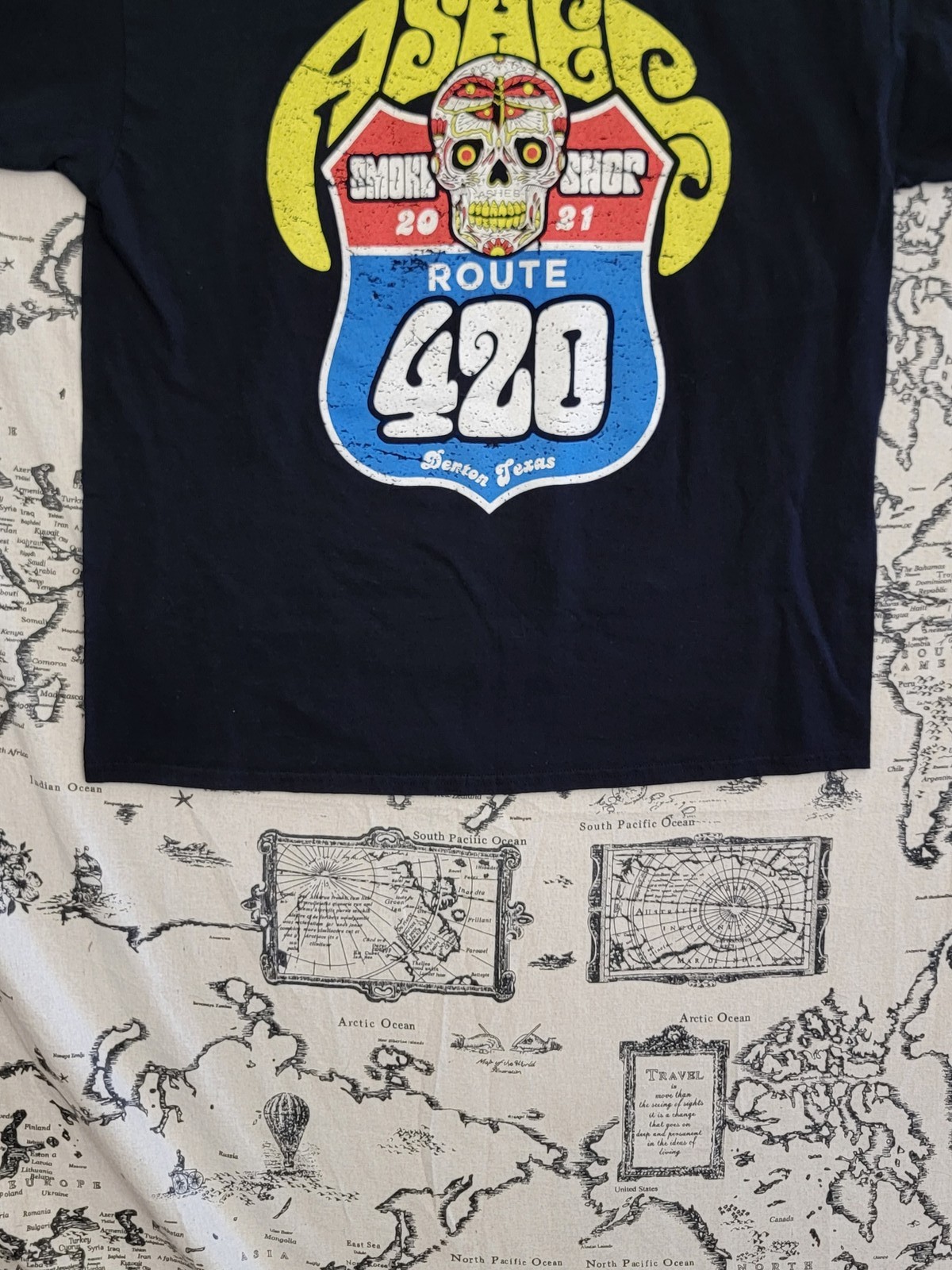 Gildan Heavy Cotton T-Shirt XL Route 420 Graphic Print Benton Texas