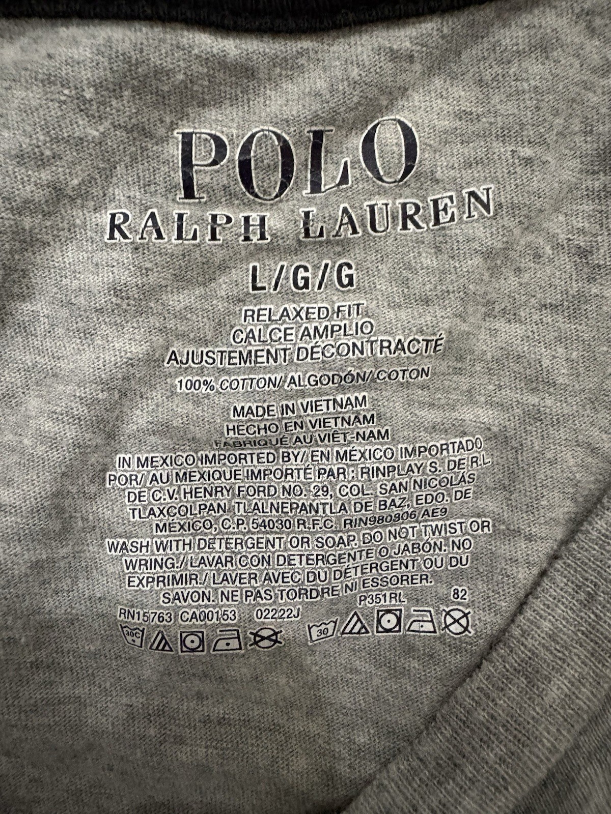 Polo Ralph Lauren Men’s Relaxed Fit Logo Crew Neck Cotton Jersey Tee Lot 2 L