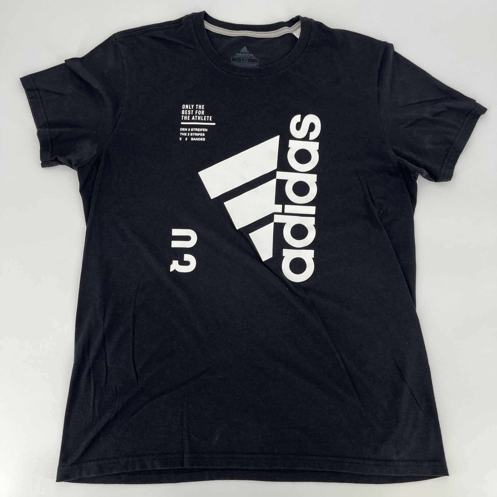 Adidas Climalite Black T-Shirt – Go To Performance Tee – Mens Large – EUC