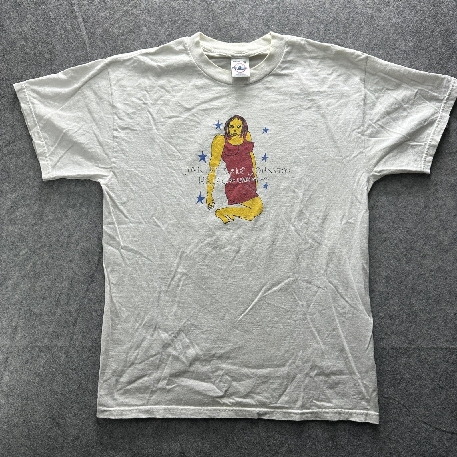 Vintage Daniel Johnston Rejected Unknown Delta Shirt Mens Medium Graphic Tee 90s