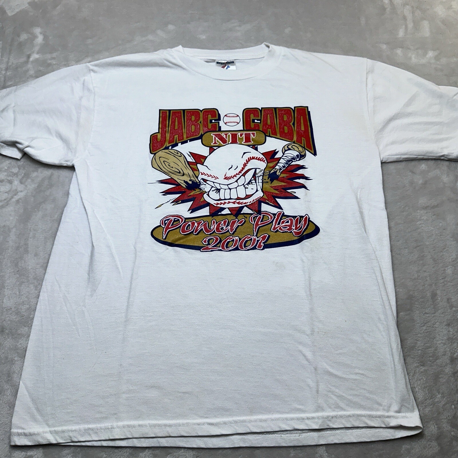 VTG Little League Baseball tournament Shirt Mens Large L JABC CABA NIT 2001