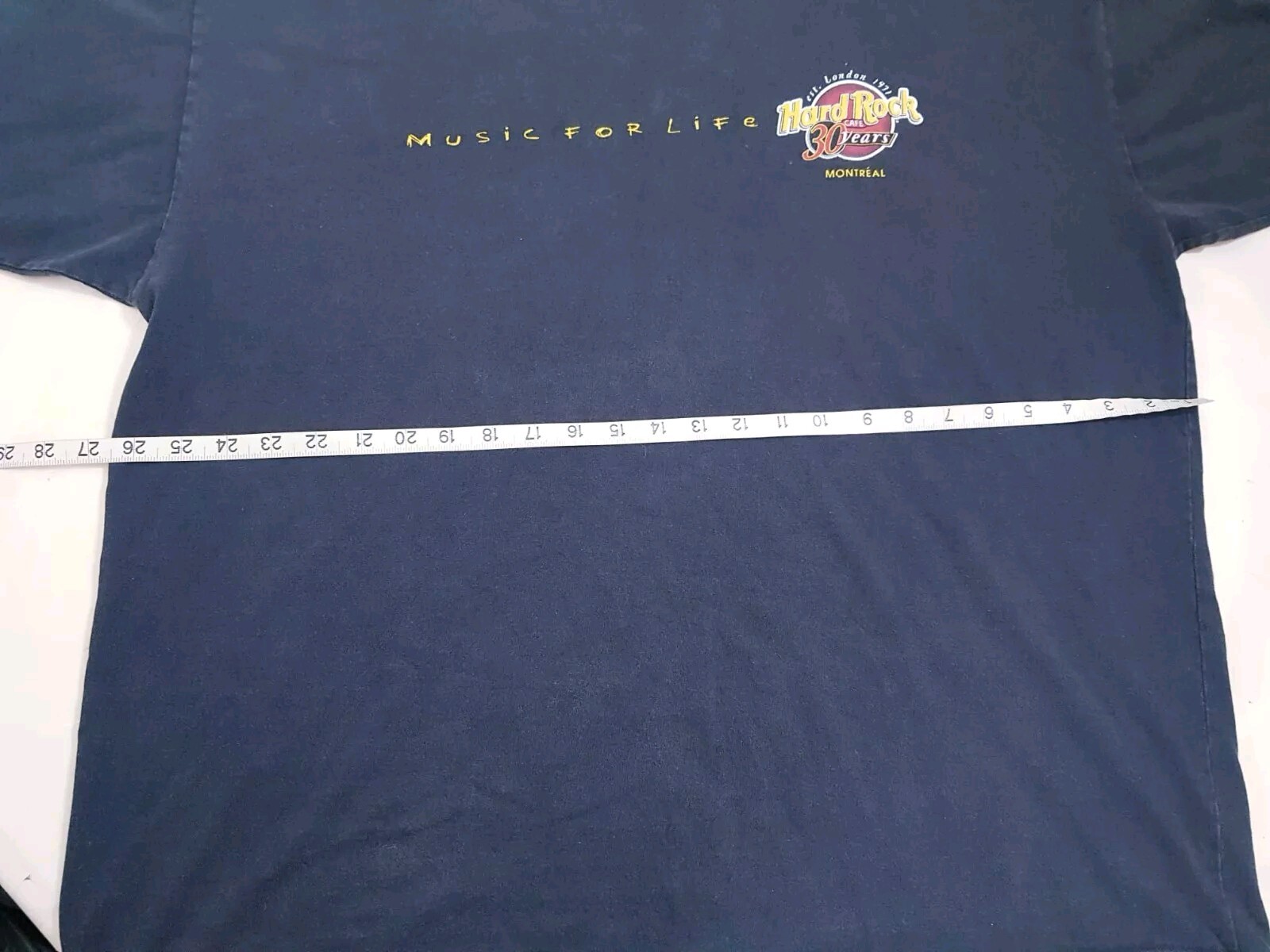 Vintage Hard Rock Cafe 30 days Montreal Tour Graphic Print T-Shirt Mens 2XL