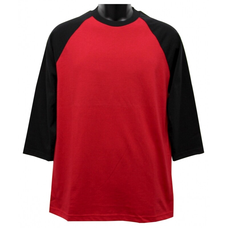 Men’s Raglan T-Shirt Baseball 3/4 Sleeve Henley Casual Cotton Sports Shirt