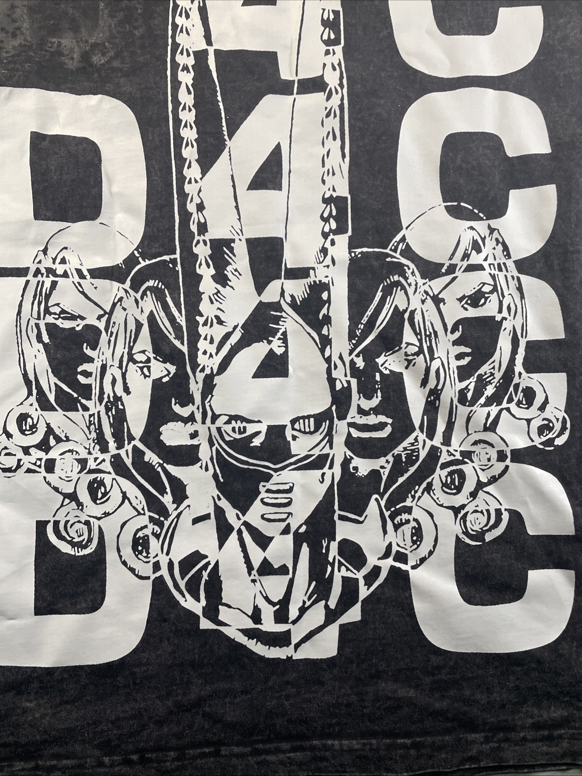 (AC/DC?) D4C T-Shirt ANIME CUSTOM GRAPHIC PRINT DIRTY DEEDS DONE DIRT CHEAP