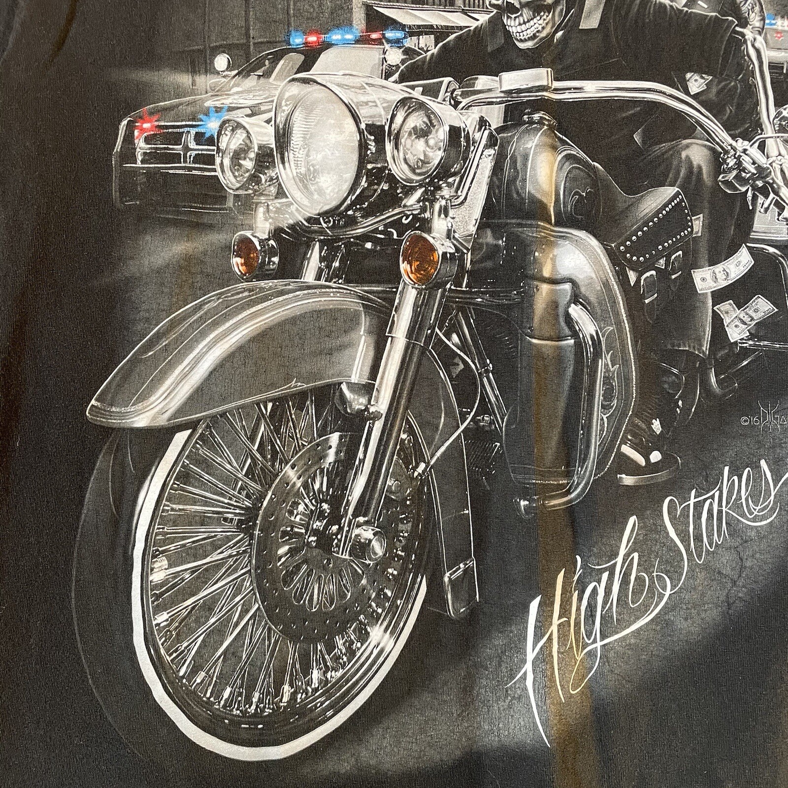 Ride Or Die Black Large T Shirt Graphic Print Tee High Stakes 2016 D Gonzales