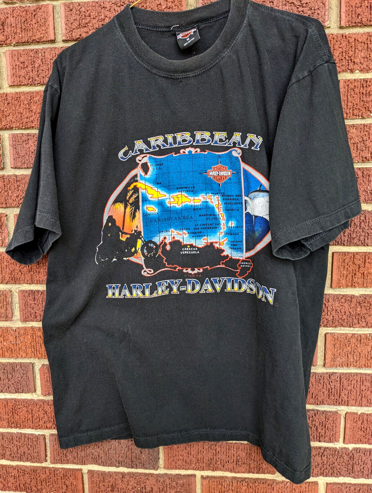 Vintage Harley St. Maarten N.A. Black Carribean Islands Shirt – M