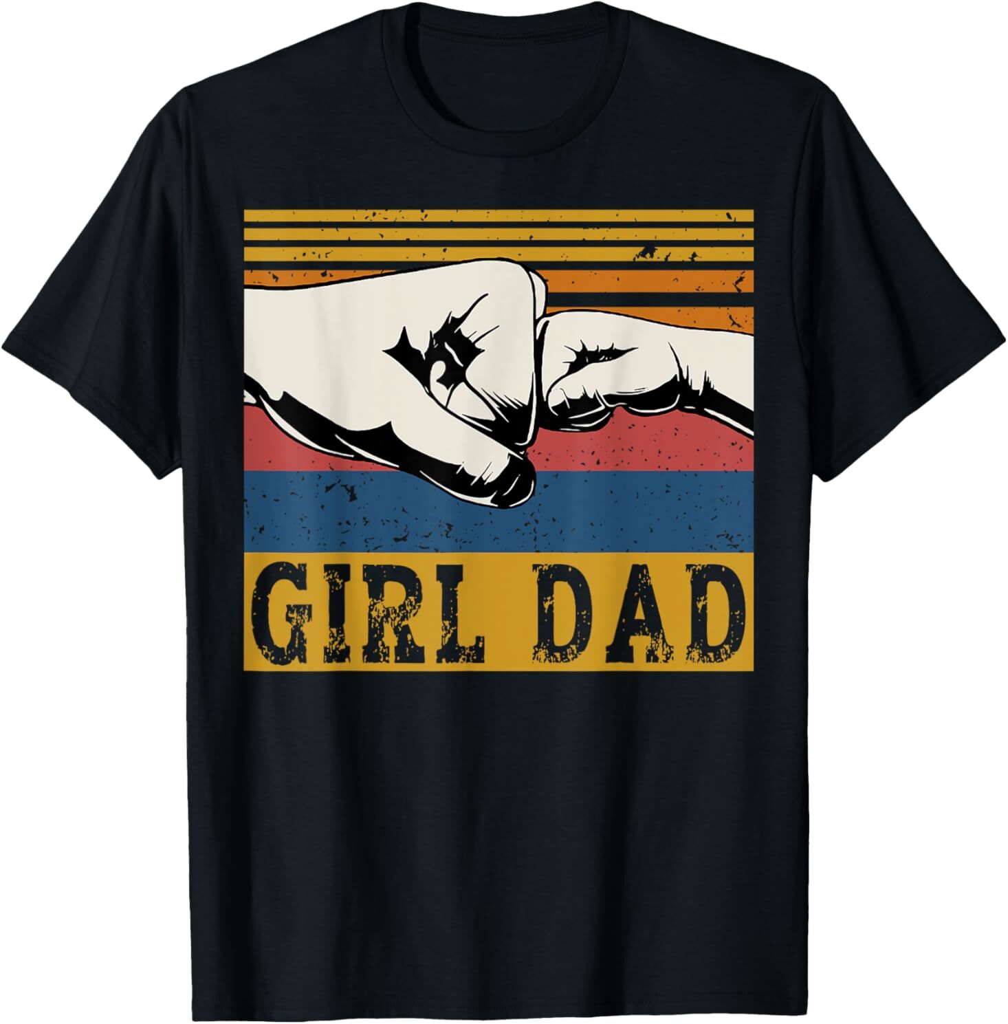 Girl Dad Men Father of Girls Fathers Day Vintage T-Shirt