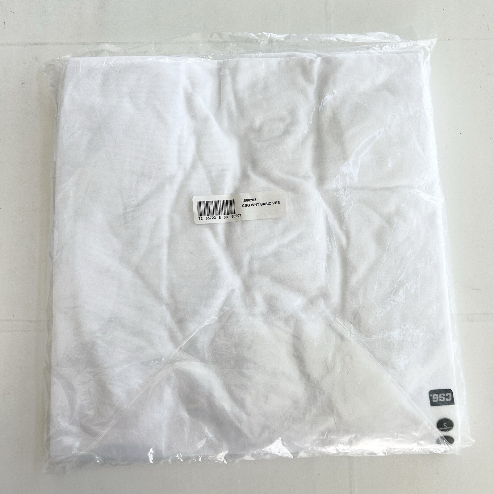 New CSG (3 Pack) Men’s White Basic Vee V-Neck T-Shirt 1800202
