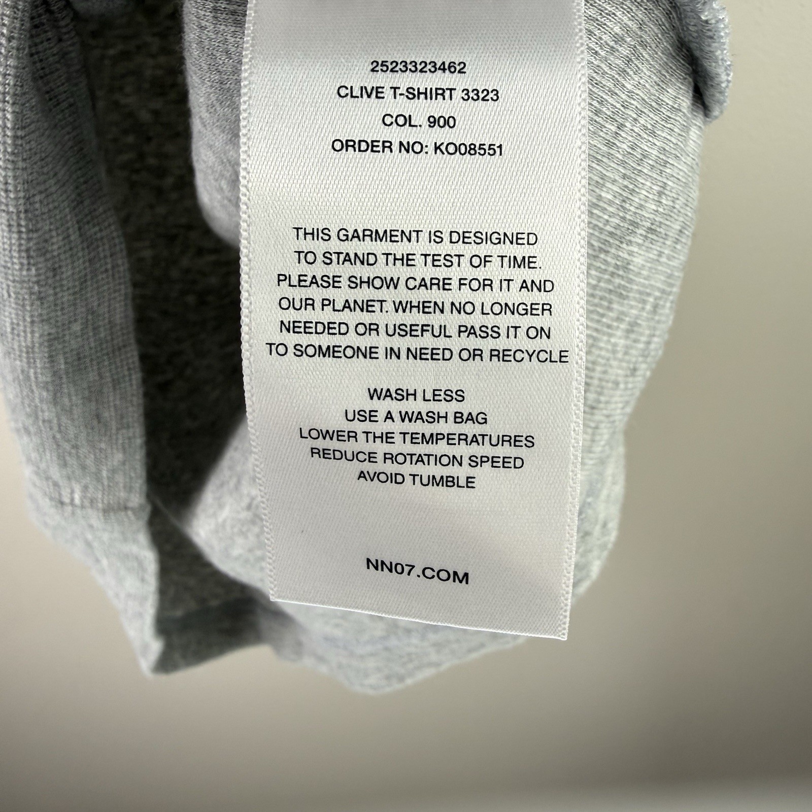 NN07 Men’s Clive T Shirt Medium Gray Waffle Knit Minimalist Scandinavian Tee
