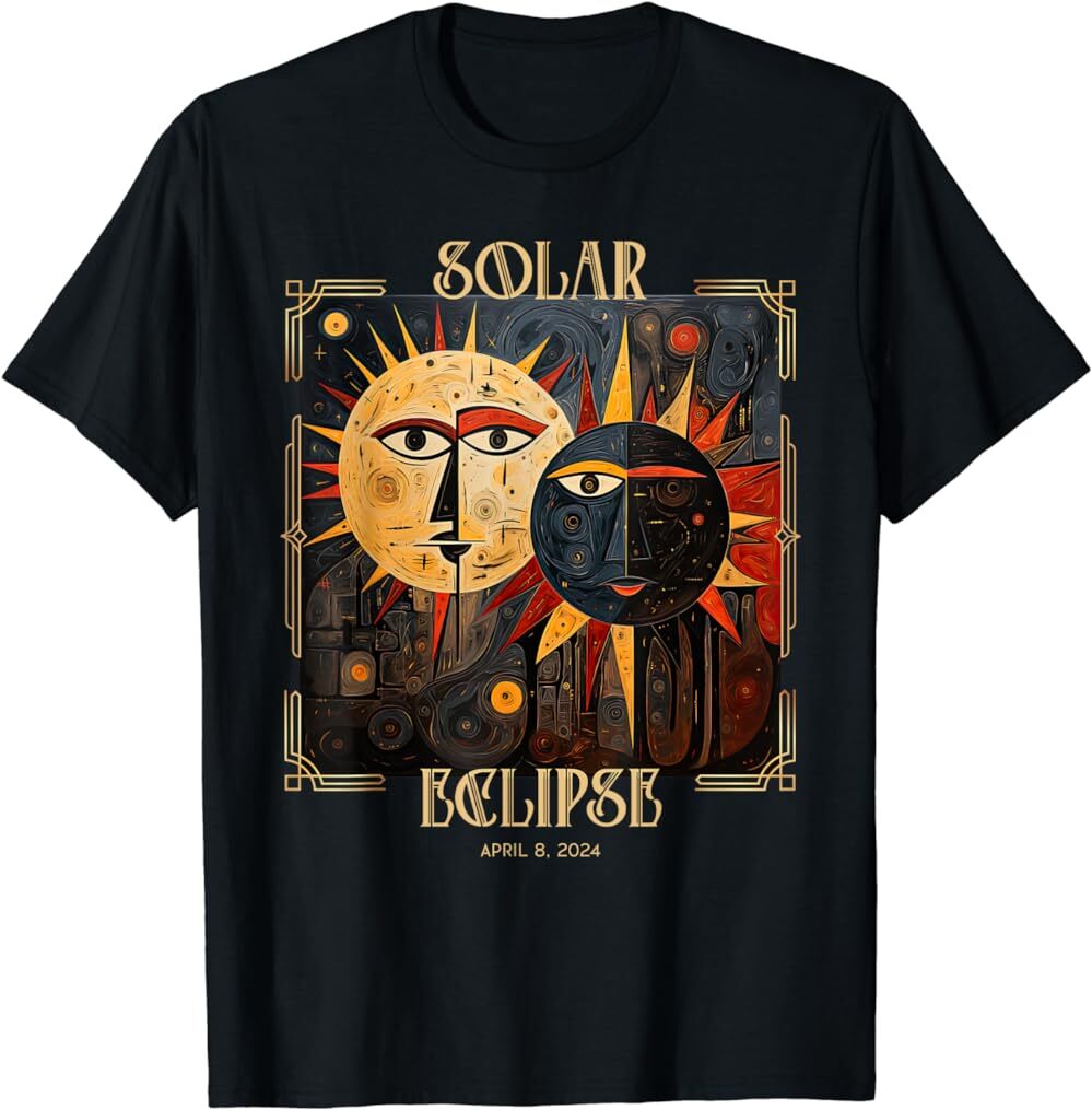 Art Solar Eclipse Shirt 2024 Sun Totality April 8th America T-Shirt, Unisex Tee