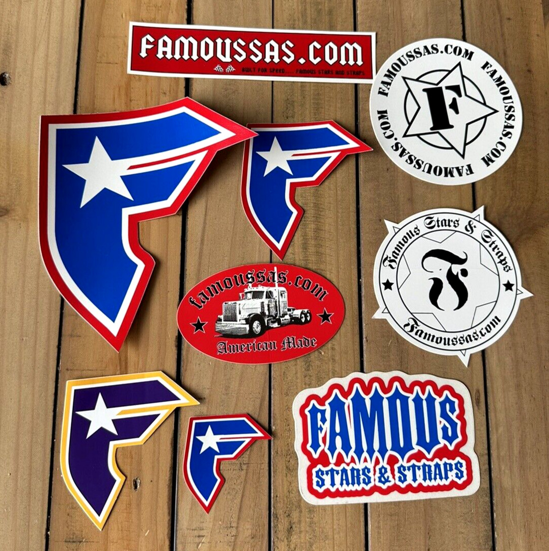 FAMOUS STARS & STRAPS Very rare OG stickers
