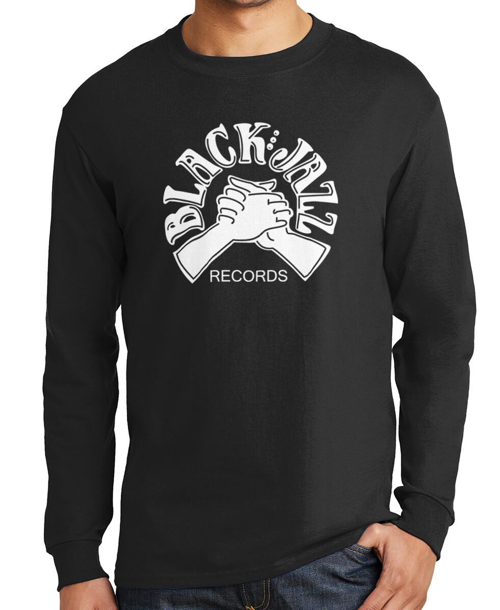 Black Jazz Records Long Sleeve T-Shirt Old School Music Label Icon on S-3XL Tee