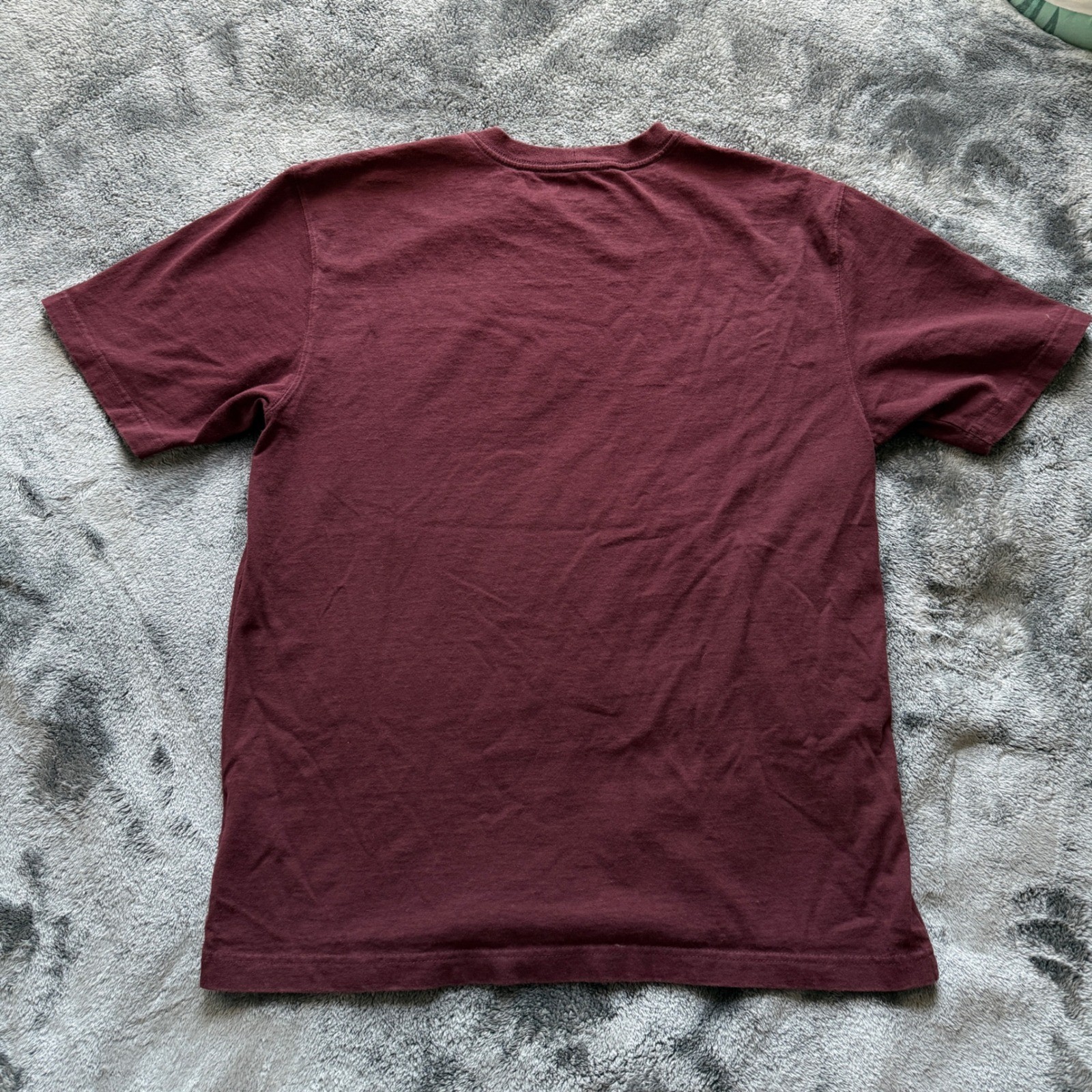 Carhartt K87 Mens Loose Fit Pocket T-Shirt Maroon Burgundy Cotton Size M