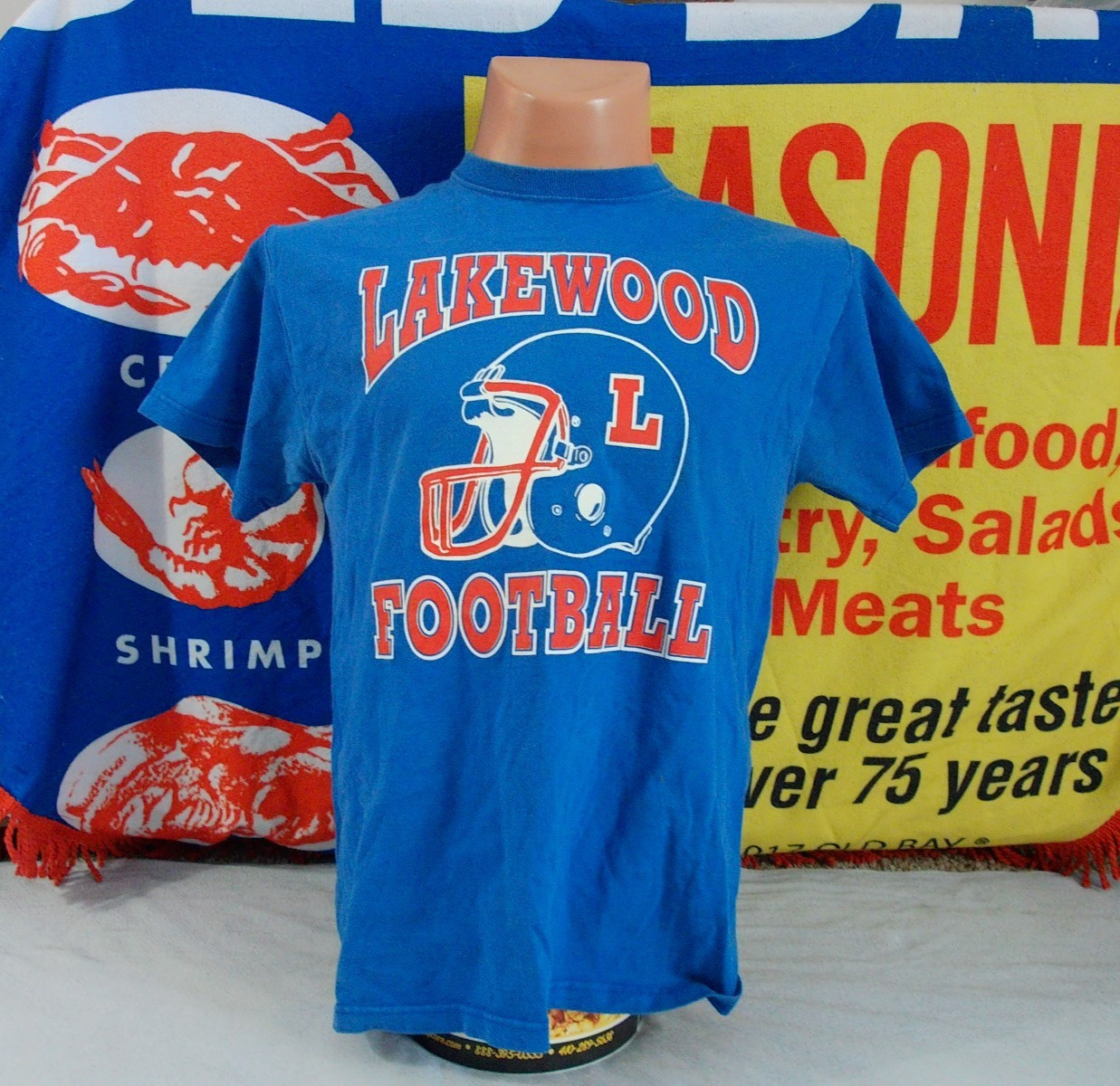 VTG LAKEWOOD LANCERS Football t Shirt Men’s Medium y2k High School HEBRON OHIO