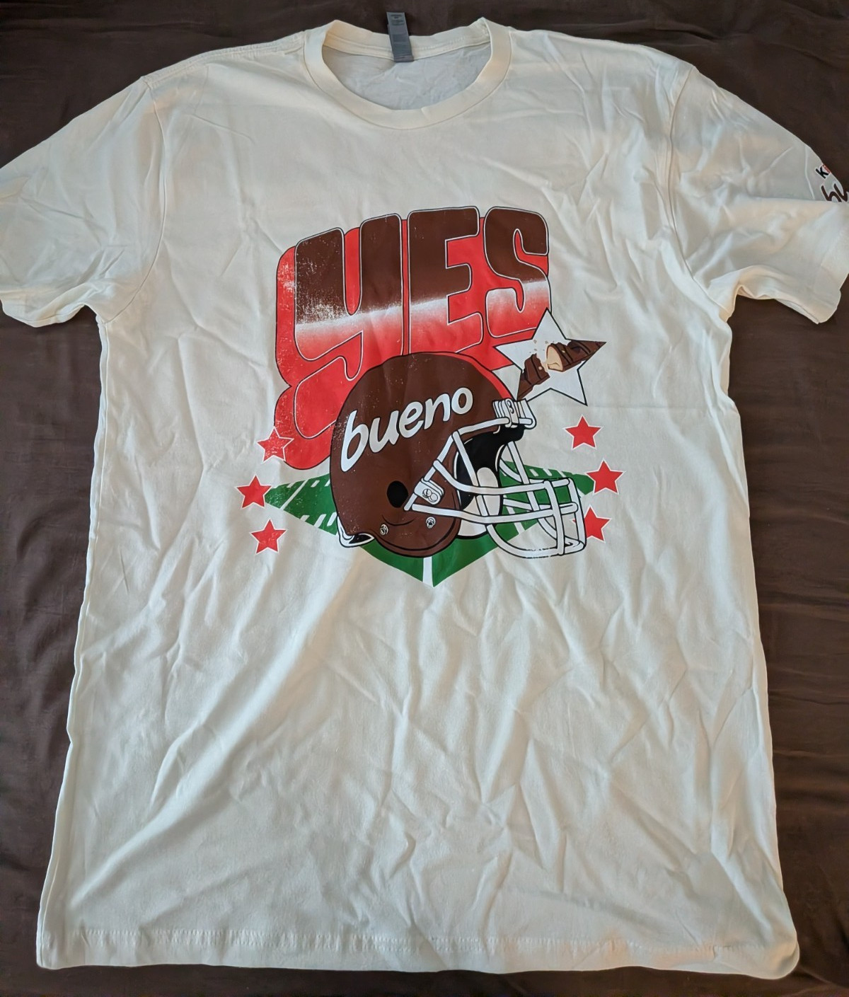 Kinder Bueno Yes Bueno Football T-Shirt Medium Next Level Limited Edition