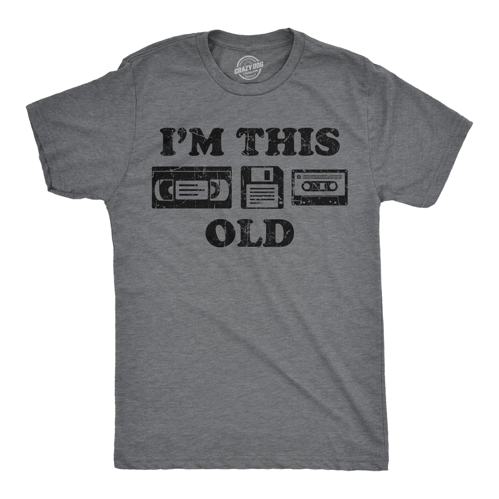 Mens Funny T Shirts Im This Old Sarcastic Retro Video Tape Graphic Novelty Tee