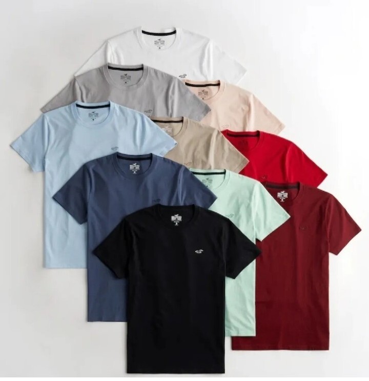 Hollister Men’s T-Shirt Short Sleeve Crew Neck Must-Have Tee Logo icon M/L/XL