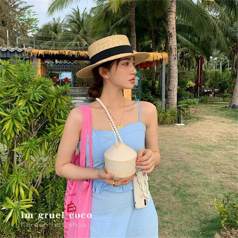 new Spring and Summer New Style Beach Hat for Seaside Vacation, Sun Protection,